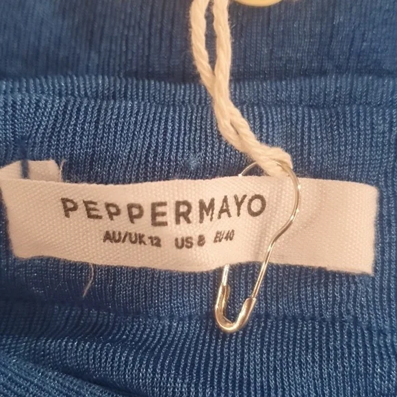 NEW Peppermayo Size 12 Cobalt Blue Stretch Dress - Picture 9 of 11